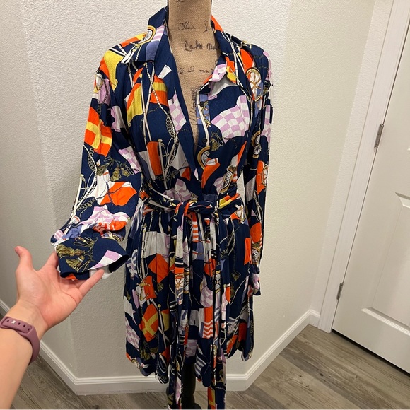 Anthropologie Maeve Flag Shirt Dress - Picture 9 of 12